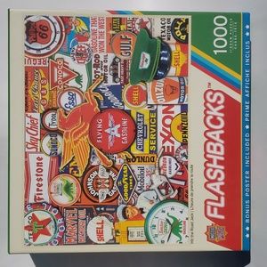 1000 piece jigsaw puzzle. Hit the Road Jack, Oil, gas memorabilia.
